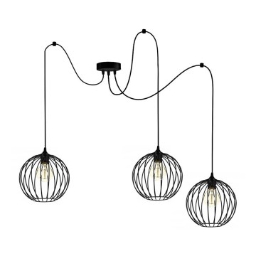 Lustr na lanku MATT 3xE27/60W/230V pavouk
