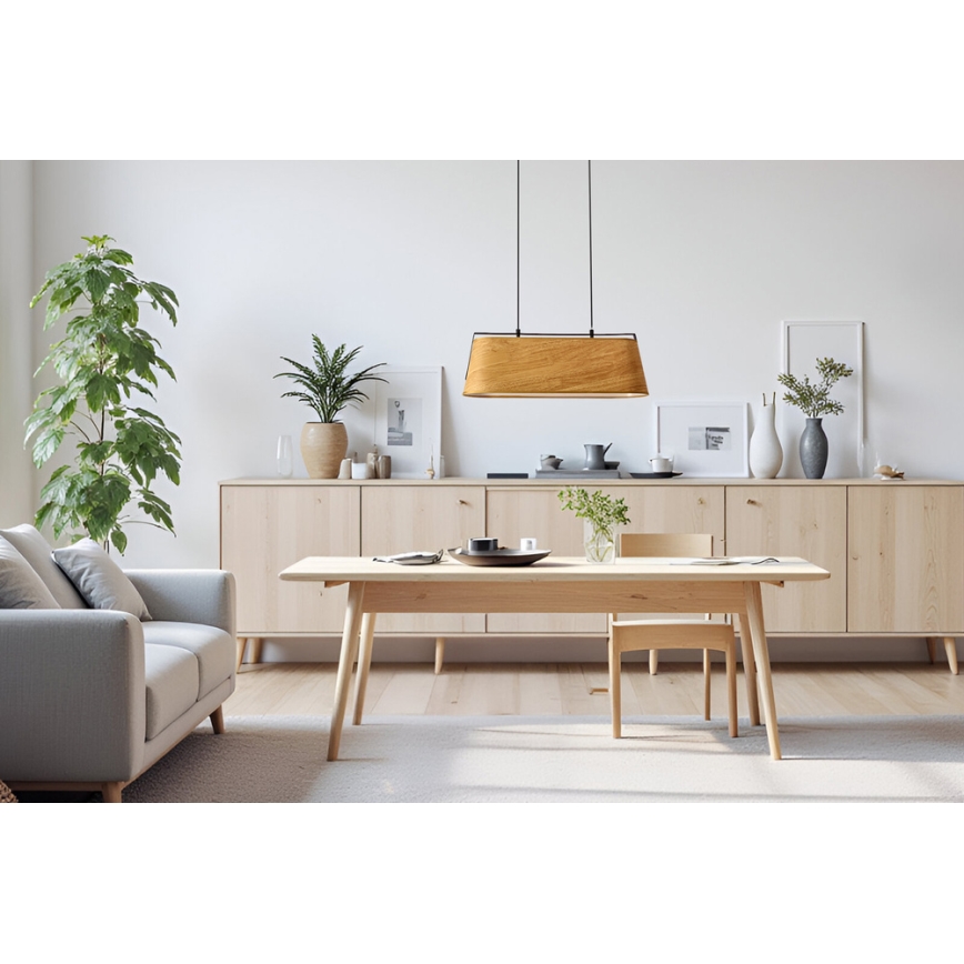 Lustr na lanku MILBURY 2xE27/40W/230V hnědá