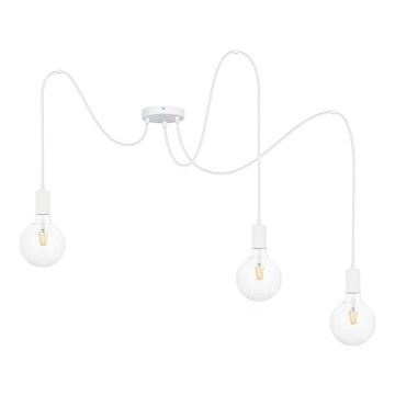 Lustr na lanku MIROS 3xE27/60W/230V pavouk bílá