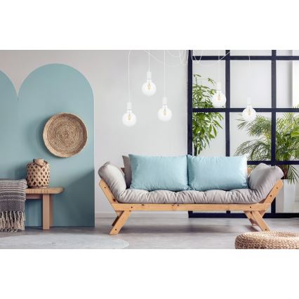 Lustr na lanku MIROS 5xE27/60W/230V pavouk bílá