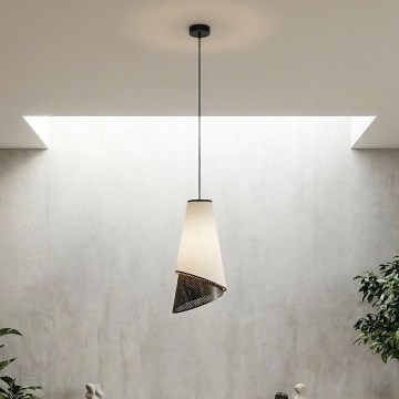 Lustr na lanku MODA 1xE27/15W/230V šedá/černá