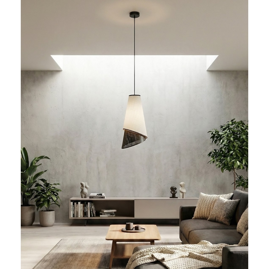 Lustr na lanku MODA 1xE27/15W/230V šedá/černá