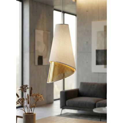 Lustr na lanku MODA 3xE27/15W/230V bílá/zlatá
