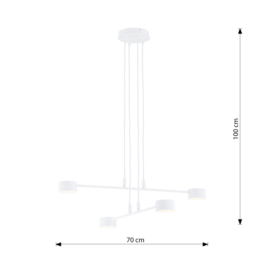 Lustr na lanku MODUS 4xGX53/10W/230V bílá
