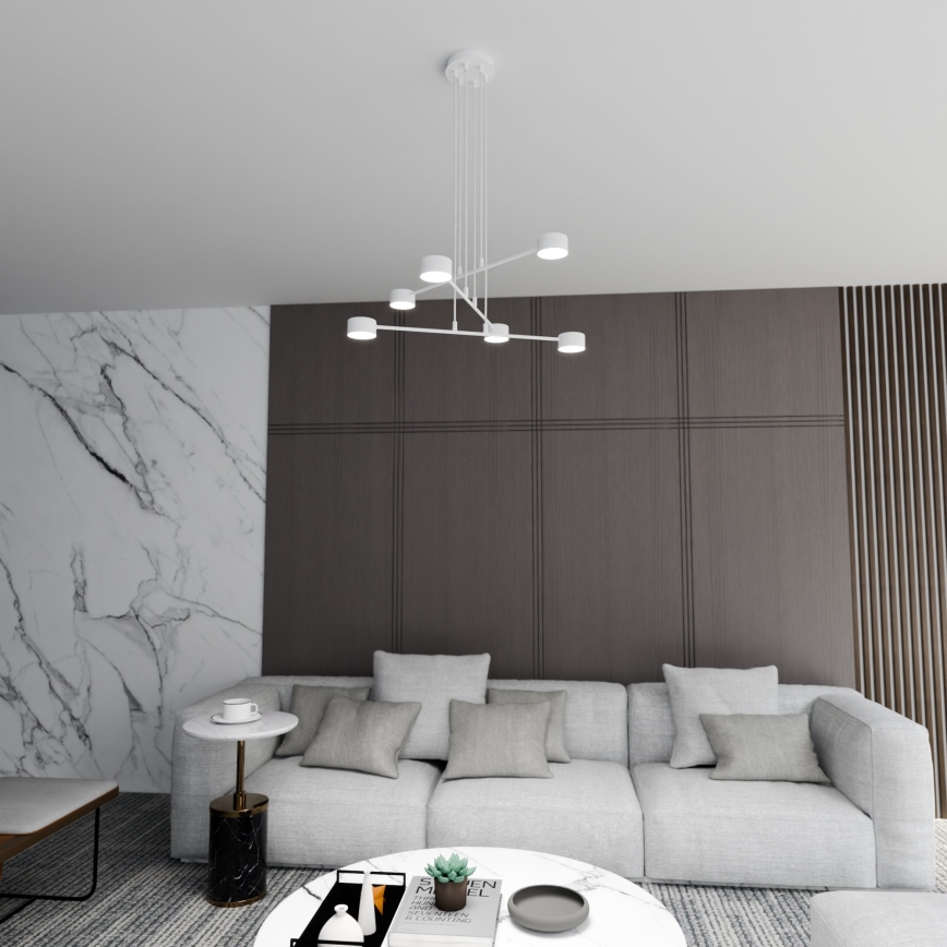 Lustr na lanku MODUS 6xGX53/10W/230V bílá
