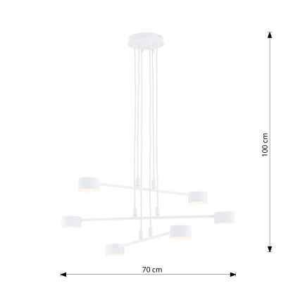 Lustr na lanku MODUS 6xGX53/10W/230V bílá