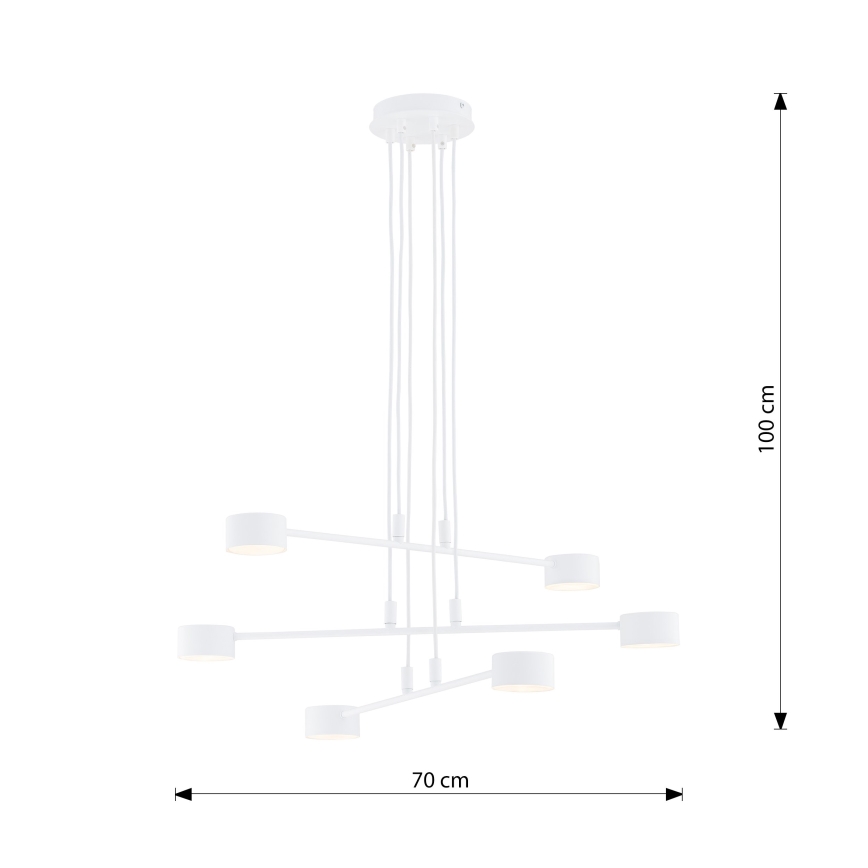 Lustr na lanku MODUS 6xGX53/10W/230V bílá