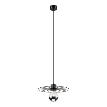 Lustr na lanku MONTANA 1xE27/15W/230V pr. 30 cm černá