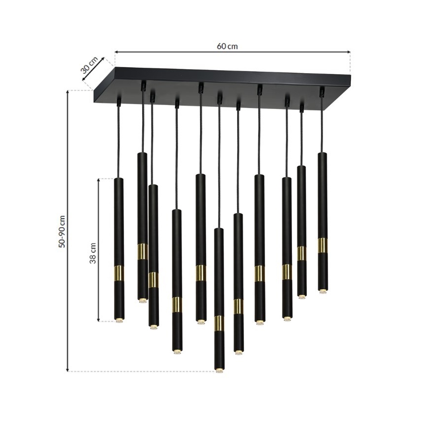 Lustr na lanku MONZA 11xG9/7W/230V