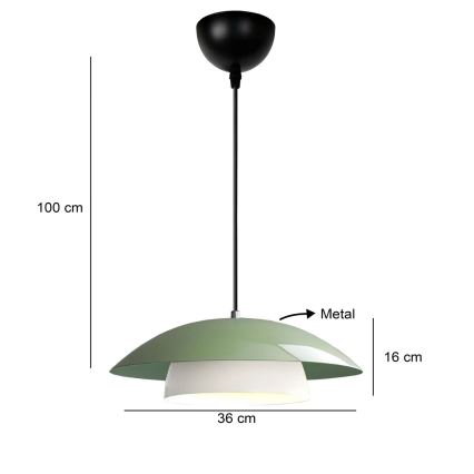 Lustr na lanku MOONLIGH 1xE27/40W/230V zelená