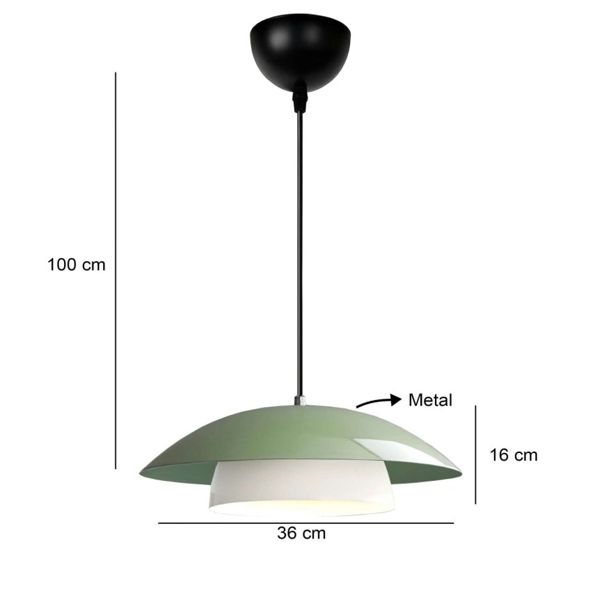 Lustr na lanku MOONLIGH 1xE27/40W/230V zelená