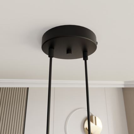 Lustr na lanku MOTIF 2xE27/15W/230V černá