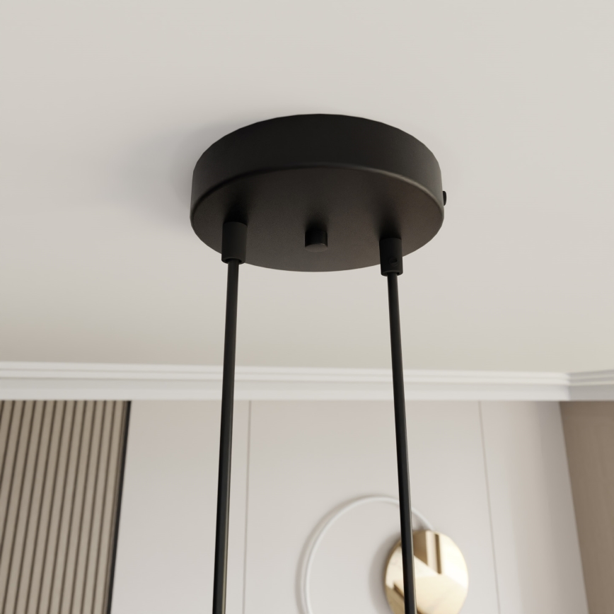 Lustr na lanku MOTIF 2xE27/15W/230V černá