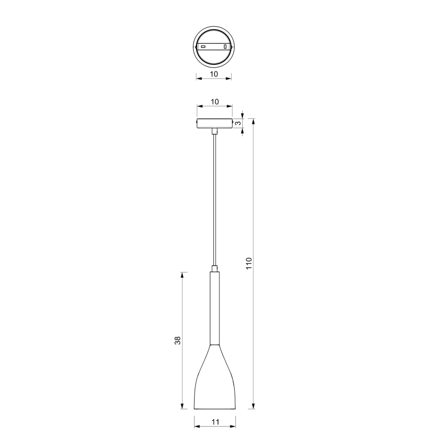 Lustr na lanku MUZA NEW 1xE27/60W/230V buk/bílá