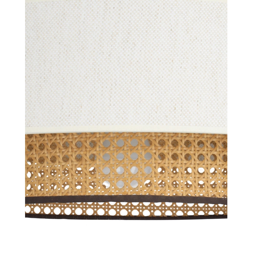 Lustr na lanku NATIA 1xE27/60W/230V pr. 45 cm bílá/hnědá