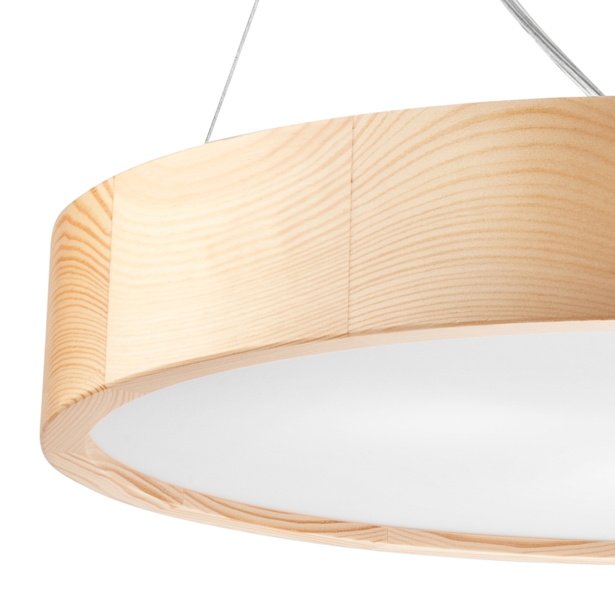 Lustr na lanku NATURAL 3xE27/60W/230V pr. 47 cm borovice