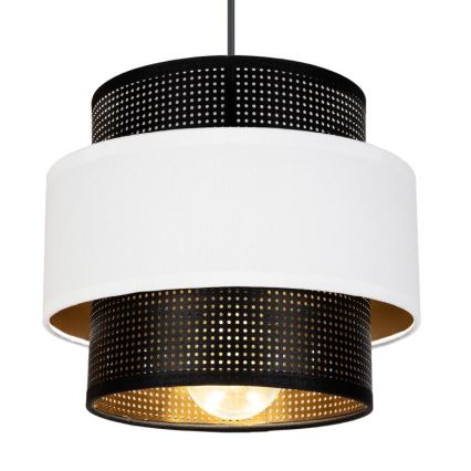 Lustr na lanku NESS 3xE27/60W/230V pavouk černá/bílá