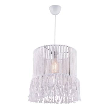 Lustr na lanku NESS MACRAME 1xE27/40W/230V bílá