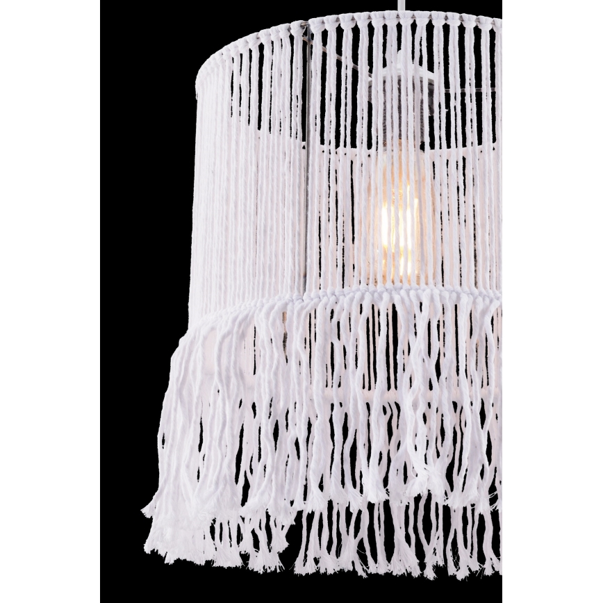 Lustr na lanku NESS MACRAME 1xE27/40W/230V bílá