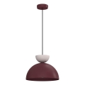 Lustr na lanku NEVIS 1xE27/15W/230V pr. 29 cm burgundy
