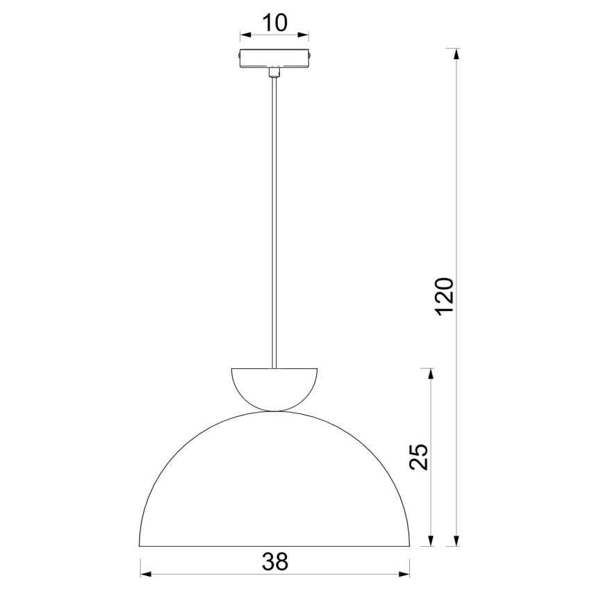 Lustr na lanku NEVIS 1xE27/15W/230V pr. 38 cm krémová