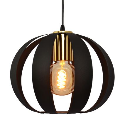 Lustr na lanku NEWTON 3xE27/15W/230V černá/zlatá