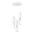 Lustr na lanku NICUS 3xE27/15W/230V bílá