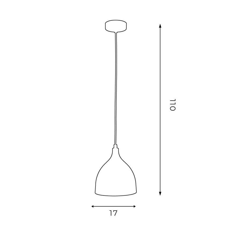 Lustr na lanku NOAK 1xE27/15W/230V černá