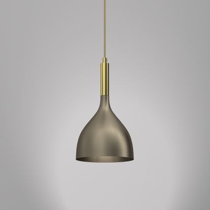 Lustr na lanku NOAK 1xE27/15W/230V mosaz/zlatá