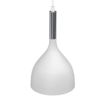 Lustr na lanku NOAK 2xE27/15W/230V bílá/lesklý chrom