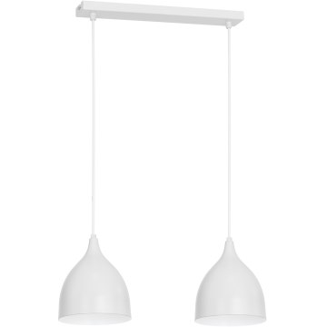 Lustr na lanku NOAK 2xE27/15W/230V bílá