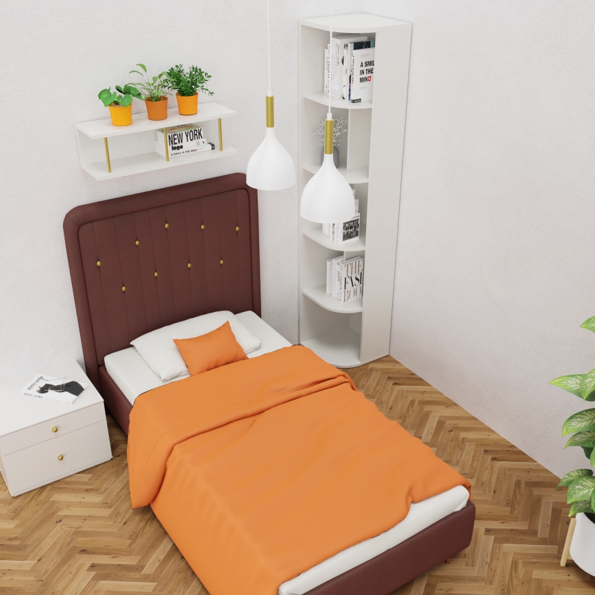 Lustr na lanku NOAK 2xE27/15W/230V bílá/zlatá