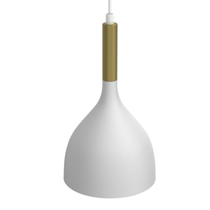 Lustr na lanku NOAK 2xE27/15W/230V bílá/zlatá