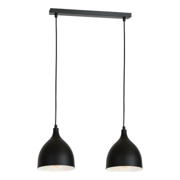 Lustr na lanku NOAK 2xE27/15W/230V černá