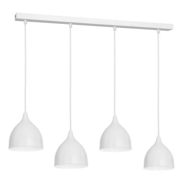 Lustr na lanku NOAK 4xE27/15W/230V šedá