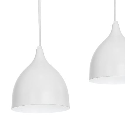 Lustr na lanku NOAK 4xE27/15W/230V šedá