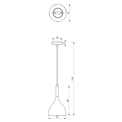Lustr na lanku NOAK WOOD 1xE27/15W/230V černá/buk