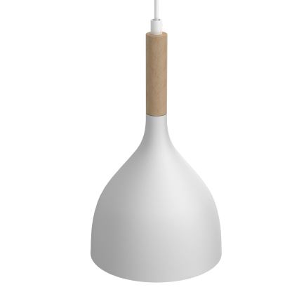 Lustr na lanku NOAK WOOD 2xE27/15W/230V bílá/buk