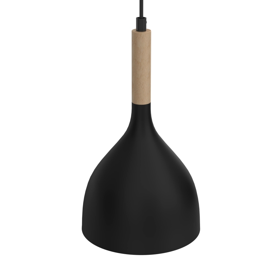 Lustr na lanku NOAK WOOD 2xE27/15W/230V černá/buk