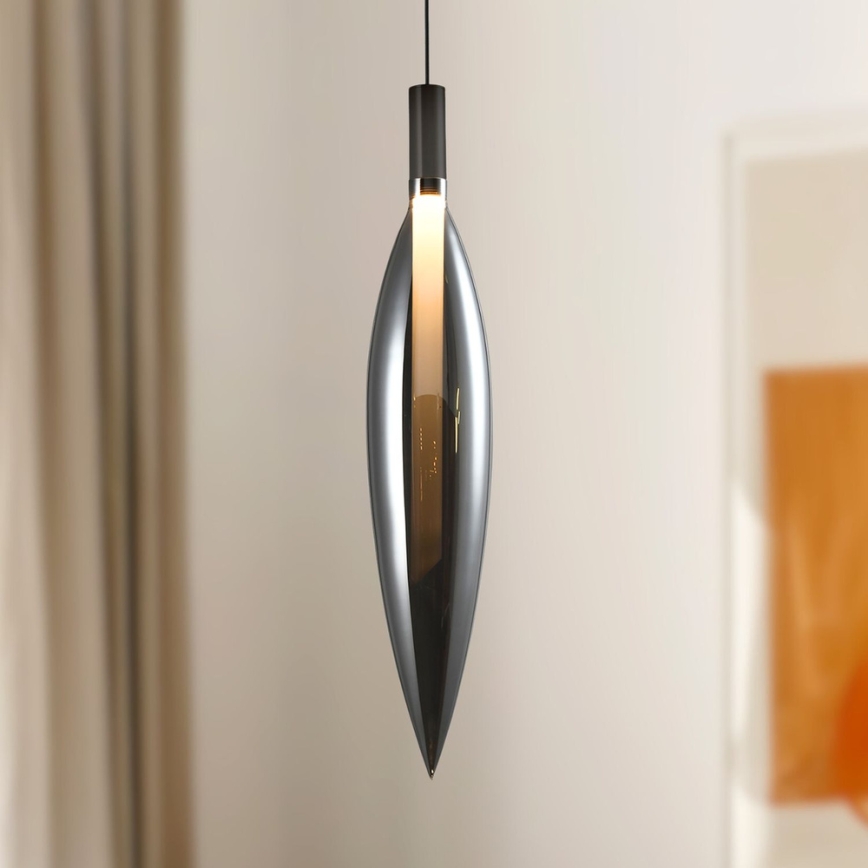Lustr na lanku NORDIC 1xG9/5W/230V černý chrom