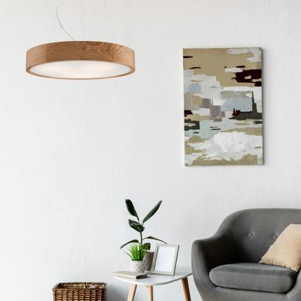Lustr na lanku OAK 3xE27/60W/230V dub ø 47,5 cm