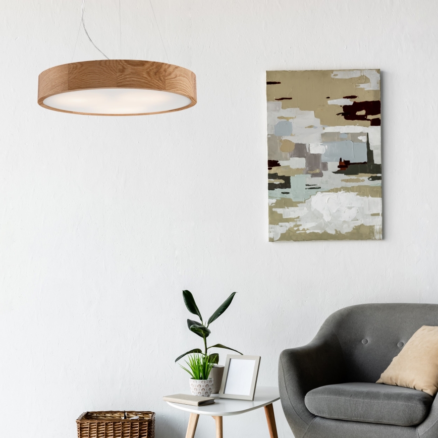 Lustr na lanku OAK 3xE27/60W/230V dub ø 47,5 cm