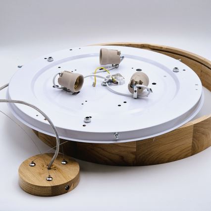 Lustr na lanku OAK 3xE27/60W/230V dub ø 47,5 cm