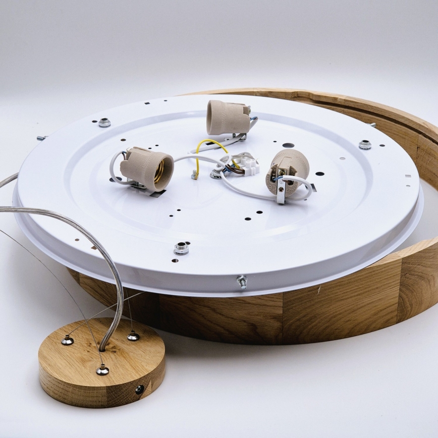 Lustr na lanku OAK 3xE27/60W/230V dub ø 47,5 cm