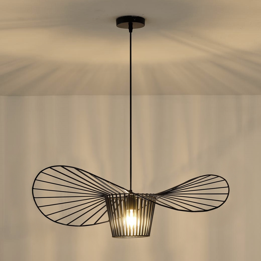 Lustr na lanku OGGI 1xE27/40W/230V pr. 60 cm černá