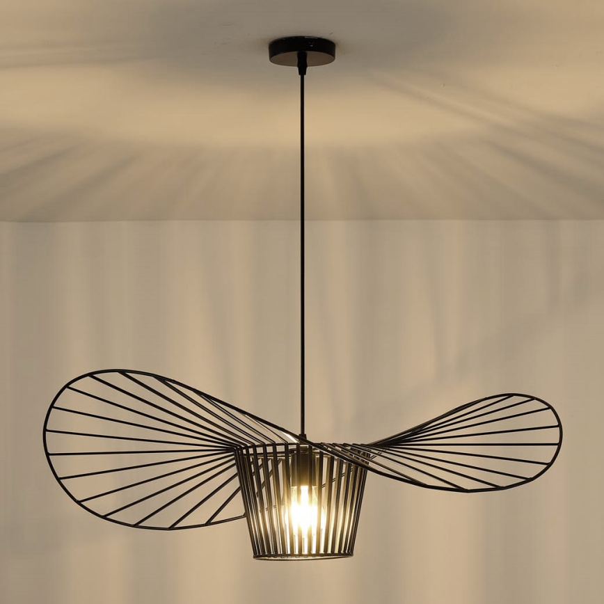 Lustr na lanku OGGI 1xE27/40W/230V pr. 80 cm černá
