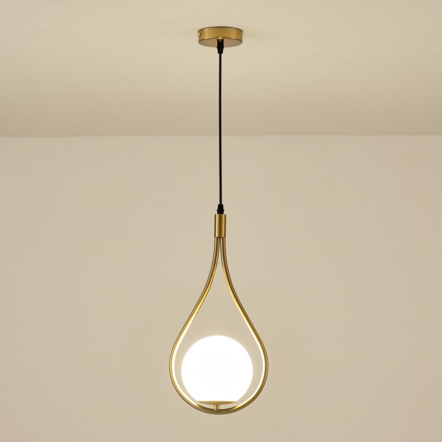 Lustr na lanku ORBA 1xE27/15W/230V mosaz