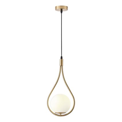 Lustr na lanku ORBA 1xE27/15W/230V mosaz