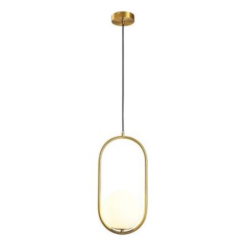 Lustr na lanku ORBA 1xE27/15W/230V mosaz