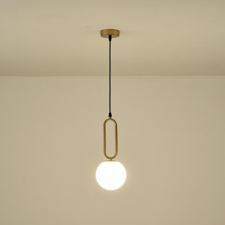 Lustr na lanku ORBA 1xE27/40W/230V mosaz
